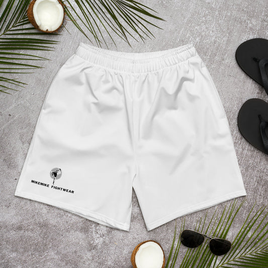 White Unisex Athletic Long Shorts