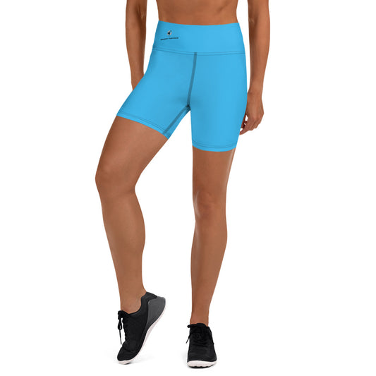 Deep Sky Blue Spandex/Yoga Shorts