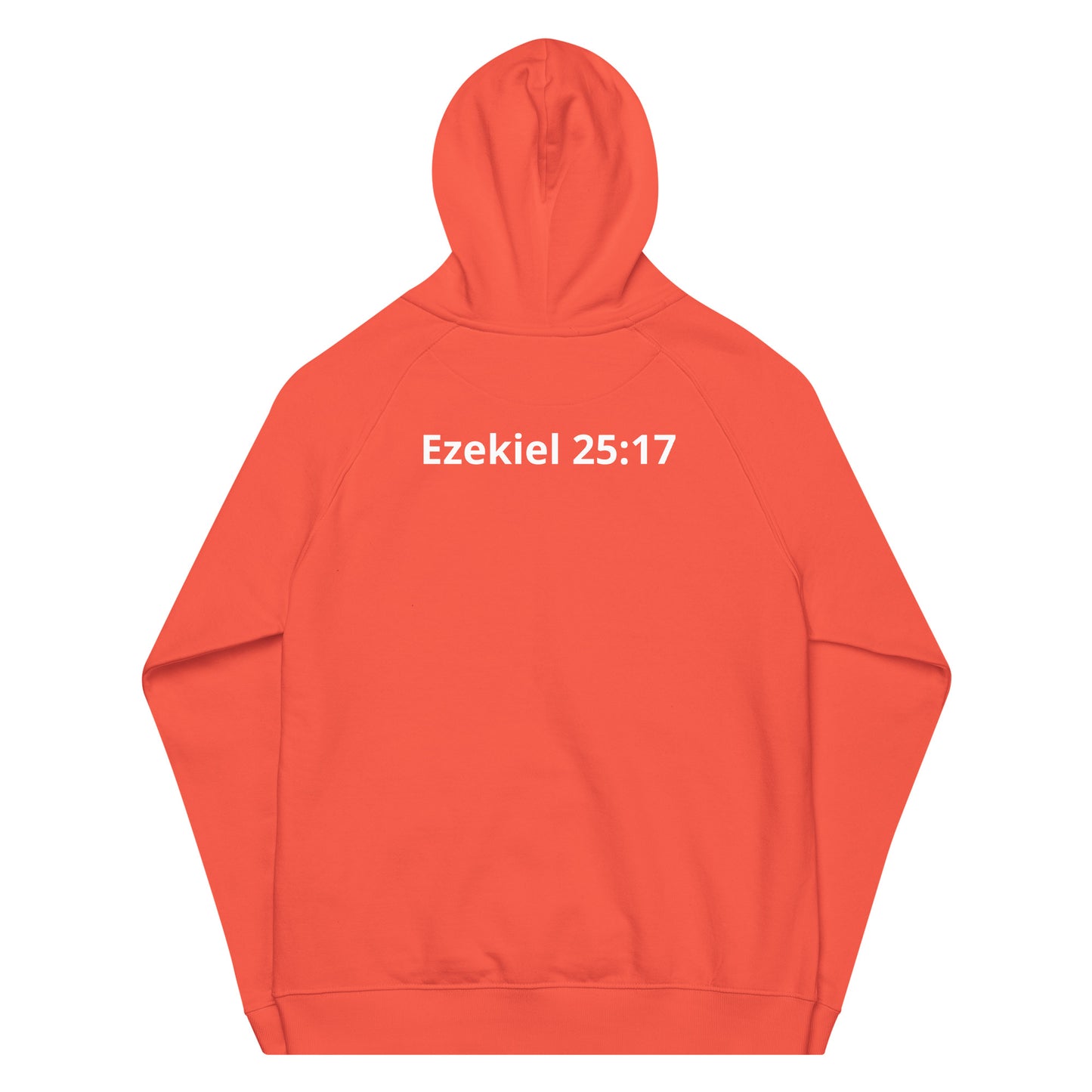 Unisex eco raglan hoodie Ezekiel 25:17